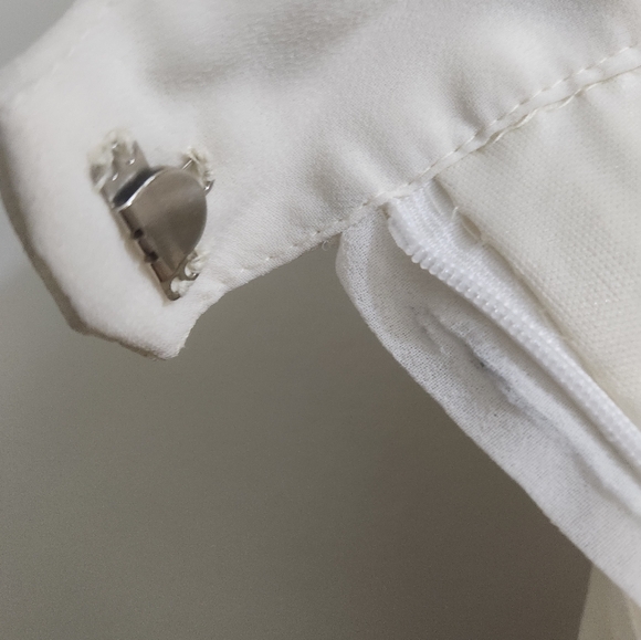 Sabine White Black Accordian Pleats Maxi Skirt XS - Picture 8 of 8